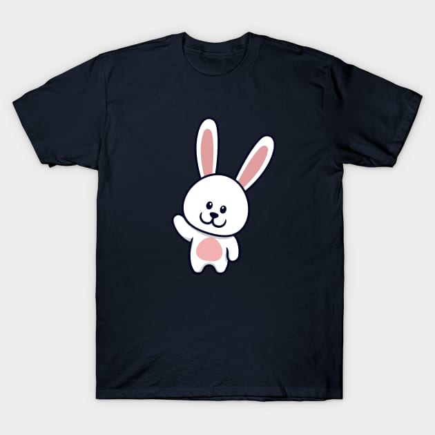 Cute Bunny Cartoon T-Shirt by garistipis